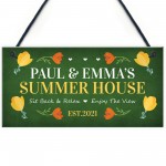 Summer House Decor Personalised Sign Novelty Garden Shed Home