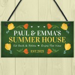 Summer House Decor Personalised Sign Novelty Garden Shed Home