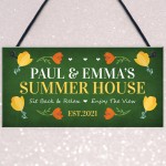 Summer House Decor Personalised Sign Novelty Garden Shed Home