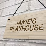 Personalised Playhouse Sign Hanging Door Wall Sign Daughter Son