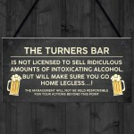 Funny Joke Bar Sign Personalised Home Bar Sign For Man Cave