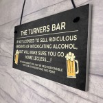 Funny Joke Bar Sign Personalised Home Bar Sign For Man Cave