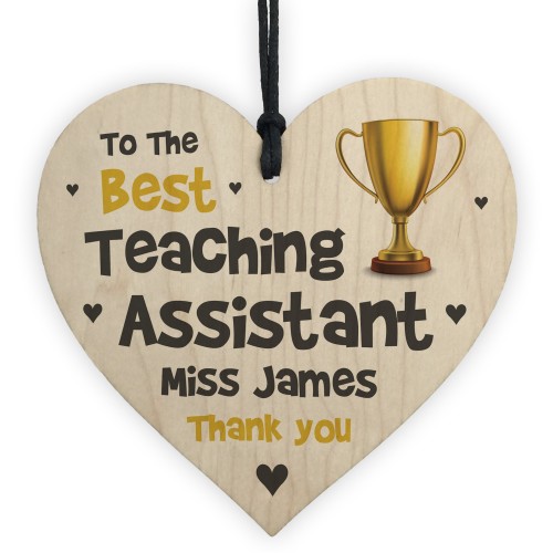 Personalised Teaching Assistant Gift Trophy Gift Thank You