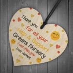 Thank You Gift For Nursery School Personalised Wood Heart