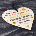 Thank You Gift For Nursery School Personalised Wood Heart