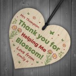 Personalised Thank You For Helping Me Blossom Heart Friendship