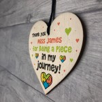 Personalised Piece Of My Journey Heart Thank You Teacher Gift