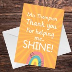 PERSONALISED Thank You Teacher Teaching Assistant Nursery