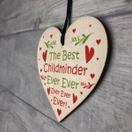 Special Thank You Gift For Childminder Teacher Friend Wood Heart