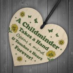 Special Childminder Gift Wood Hanging Heart Thank You Teacher