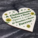 Special Childminder Gift Wood Hanging Heart Thank You Teacher