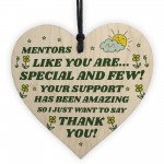 Special Thank You Friend Gift Wood Heart Mentor Gift Poem