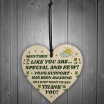 Special Thank You Friend Gift Wood Heart Mentor Gift Poem