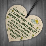 Special Thank You Friend Gift Wood Heart Mentor Gift Poem