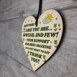 Special Thank You Friend Gift Wood Heart Mentor Gift Poem