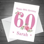 Personalised 60th Birthday Card Auntie Mum Sister Granddaughter