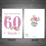 Personalised 60th Birthday Card Auntie Mum Sister Granddaughter