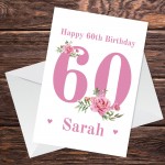 Personalised 60th Birthday Card Auntie Mum Sister Granddaughter