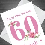 Personalised 60th Birthday Card Auntie Mum Sister Granddaughter