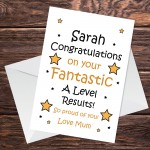 Personalised A Level Results Card Congratulations Card