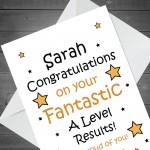 Personalised A Level Results Card Congratulations Card