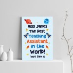 Personalised Teaching Assistant Gift Space Print Thank You