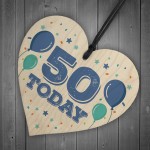 50th Birthday Wood Heart Gift Birthday Decoration 50th Birthday 