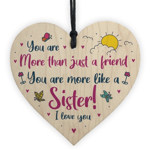 Special Friendship Gifts Hanging Wooden Heart Birthday Gift