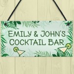 Personalised COCKTAIL BAR Sign Home Bar Plaque Alcohol Gift