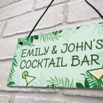 Personalised COCKTAIL BAR Sign Home Bar Plaque Alcohol Gift