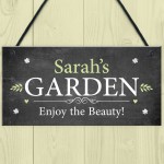 Garden Sign Personalised Outdoor Hanging Sign Shed Plaque Family