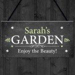 Garden Sign Personalised Outdoor Hanging Sign Shed Plaque Family