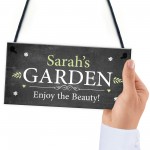 Garden Sign Personalised Outdoor Hanging Sign Shed Plaque Family