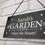 Garden Sign Personalised Outdoor Hanging Sign Shed Plaque Family