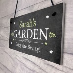 Garden Sign Personalised Outdoor Hanging Sign Shed Plaque Family