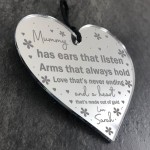 Personalised Mummy Gift Poem Daughter Son Gift Acrylic Heart