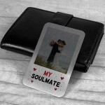 Soulmate Gift Personalised Photo Metal Card Anniversary Gift