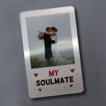 Soulmate Gift Personalised Photo Metal Card Anniversary Gift