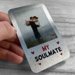 Soulmate Gift Personalised Photo Metal Card Anniversary Gift