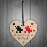 Personalised Gift for Her Girlfriend Wife Puzzle Wood Heart