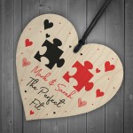 Personalised Gift for Her Girlfriend Wife Puzzle Wood Heart