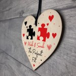 Personalised Gift for Her Girlfriend Wife Puzzle Wood Heart