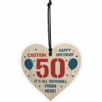 Funny 50th Birthday Gifts Novelty Wood Heart Gift For Him Her