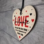 Soulmate Gift For Husband Wife Wooden Heart Anniversary Gift