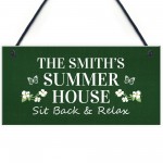 Summer House Personalised Decor Sign Garden Shed Home Decor