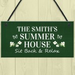 Summer House Personalised Decor Sign Garden Shed Home Decor