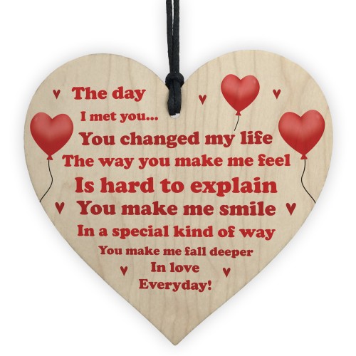 Anniversary Gift For Husband Wife Wooden Heart Gift Love Plaque