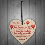 Anniversary Gift For Husband Wife Wooden Heart Gift Love Plaque