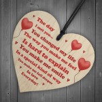 Anniversary Gift For Husband Wife Wooden Heart Gift Love Plaque