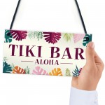 Tiki Bar Aloha Hanging Garden Sign Home Bar Plaque Alcohol Gift